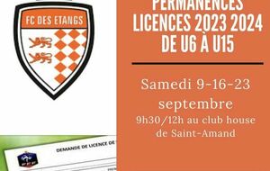 Permanences licences 2023-2024